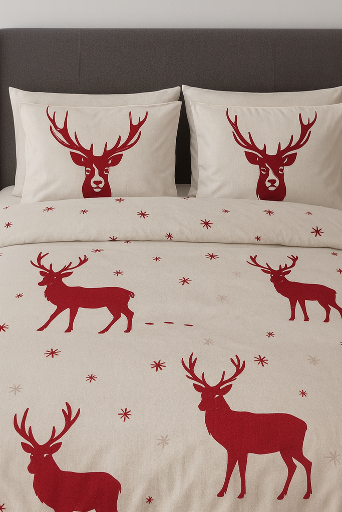 Yılbaşı Konsepti %100 Pamuk Nevresim Takımı Çift Kişilik