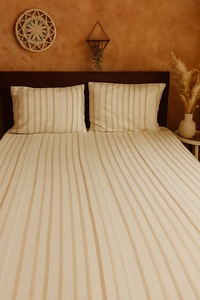 NATURAL LİFE CONCEPT ÇİZGİLİ KETEN NEVRESİM TAKIMI