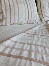 Görseli Galeri görüntüleyiciye yükleyin, NATURAL LİFE CONCEPT ÇİZGİLİ KETEN NEVRESİM TAKIMI