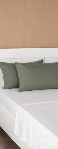 Düz Renk Haki Yeşili Yastık Kılıfı %100 Pamuk