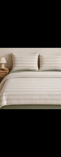 NATURAL LİFE CONCEPT YEŞİL ÇİZGİLİ ÇİFT KİŞİLİK NEVRESİM TAAKIMI